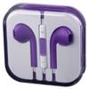 Handsfree Headphone Earphone w/ Mic 3.5mm Connector Jack - Purple