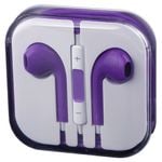 Handsfree Headphone Earphone w/ Mic 3.5mm Connector Jack - Purple