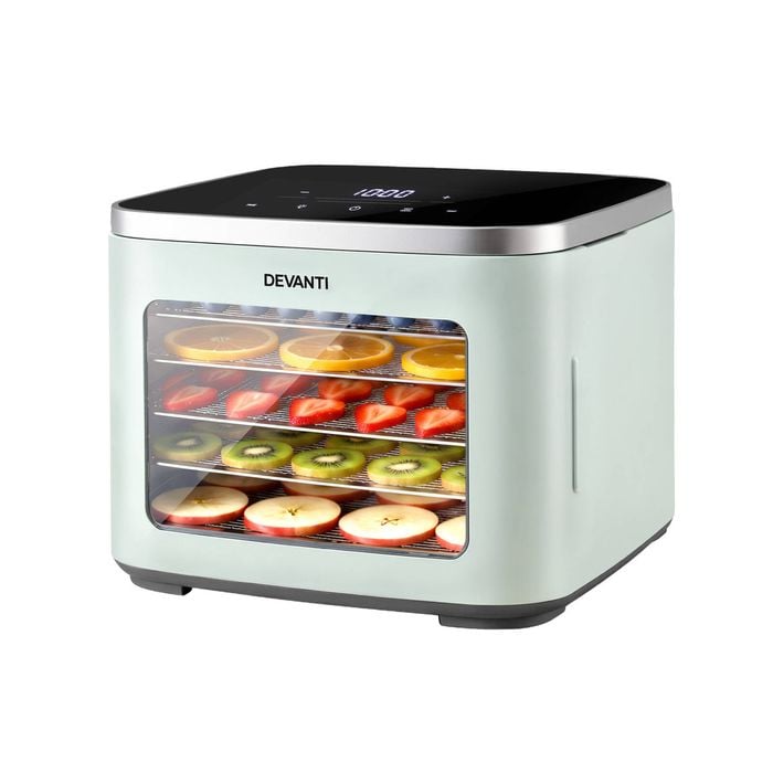 Devanti 5 Tray Food Dehydrator With Led Touch Control Green