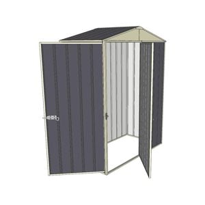 Build-a-Shed 1.5 x 0.8 x 2.3m Single Hinged Door Gable Shed with Single Hinged Side Door - Grey
