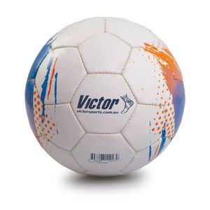 Victor Sports Match Soccer Ball Size 4 Training Durable Orange Blue