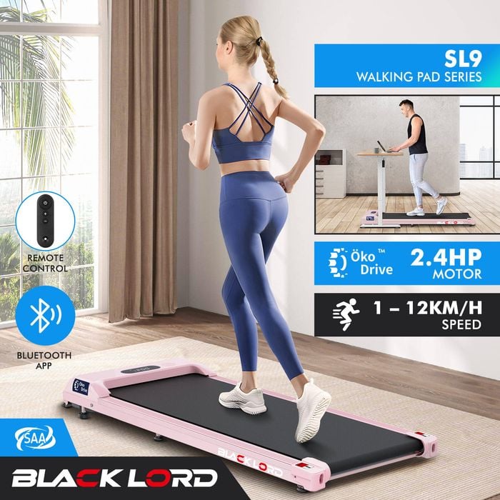 BLACK LORD Treadmill Electric Walking Pad Home Office Gym Fitness Remote Control Pink
