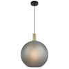 Telbix Patino Modern Pendant Hanging Lamp Light Glass Metal Smoke Matte