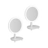 SOGA 2X Round White Tabletop Vanity