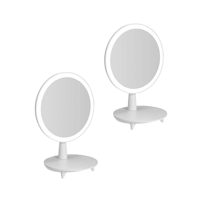 SOGA 2X Round White Tabletop Vanity