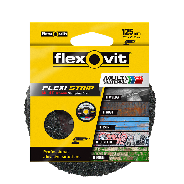 Flexovit 125mm Multi Purpose Flexi Strip Stripping Disc