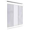 Lugna 2100 x 1800mm Clear Anodised 2 Mirror 1 Melamine Wardrobe Triple Sliding Doors