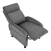 Ufurniture Recliner Chair Adjustable Armchair Corduroy Lounge Chair Reclining Sofa With Side Pocket Grey
