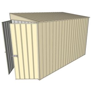 Build-a-Shed 1.5 x 3 x 2m Skillion Shed without Side Doors - Cream