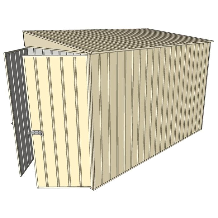 Build-a-Shed 1.5 x 3 x 2m Skillion Shed without Side Doors - Cream