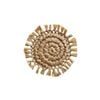Fringed Round Coaster - Natural PACK of 12