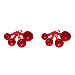 2x 4pc KitchenAid Plastic Measuring Cups Set -  Empire Red