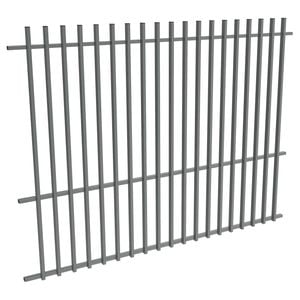 ProtectorAl 1201-2399W x 1800H Monument Aluminium Batten Pool Fence Panel with Mid Rail