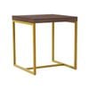 Shaan Walnut and Gold End Table