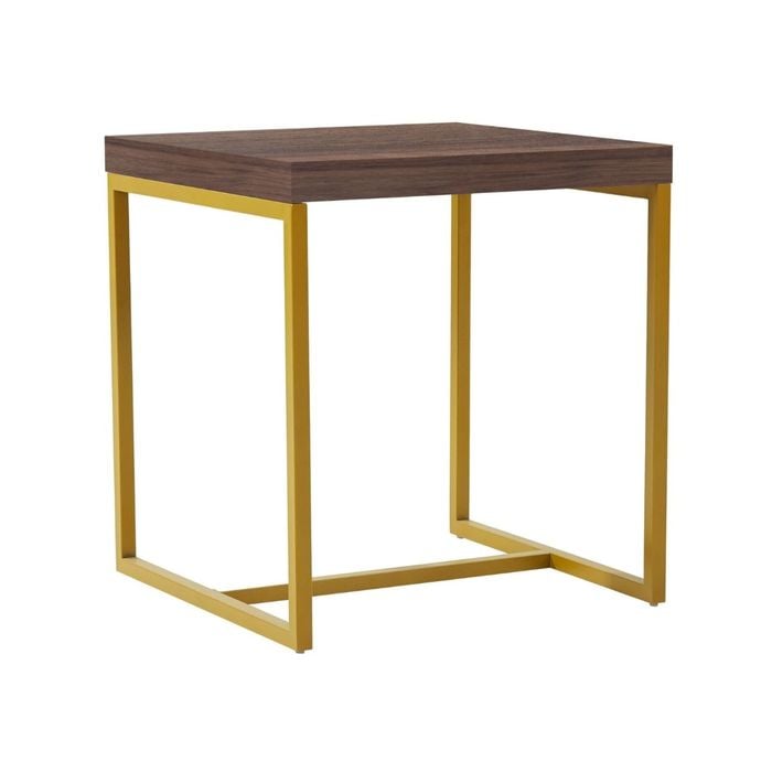 Shaan Walnut and Gold End Table