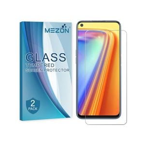 2 Pack MEZON Realme 7 Pro Clear Tempered Glass Screen Protectors