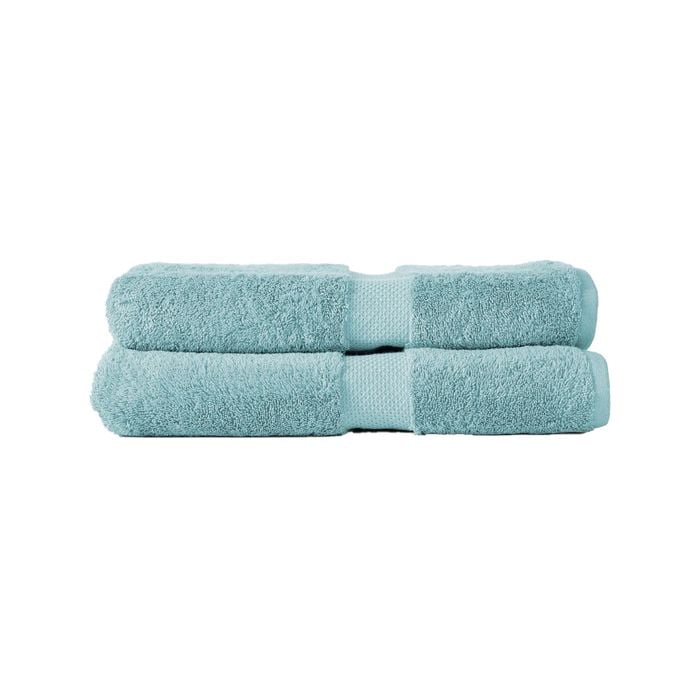 2pc Canningvale Royal Splendour Bath Sheet Set Aqua Foam