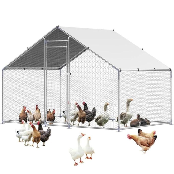 Advwin Walk-in Pet Chicken Run Coop Rabbit Hutch