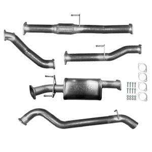 Ignite Exhausts Turbo Back For Toyota Hilux 3l D4d 3" No Cat With Muffler Raw Aluminised Steel