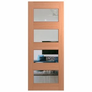 Hume 2040 x 820 x 40mm Entrance Door SPM Savoy Clear Glass XS24 - Clear Glass