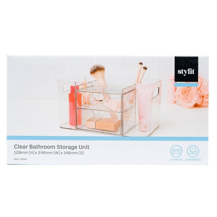 Stylit Clear Bathroom Storage Unit