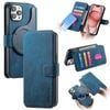 For iPhone 16 Detachable Wallet Case Flip Leather Magsafe Magnetic Cover (Blue)