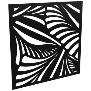 ProtectorAl 300-1200w x 300-1200h Gloss Black/Satin Black Jungle Unframed Composite Deco Panel