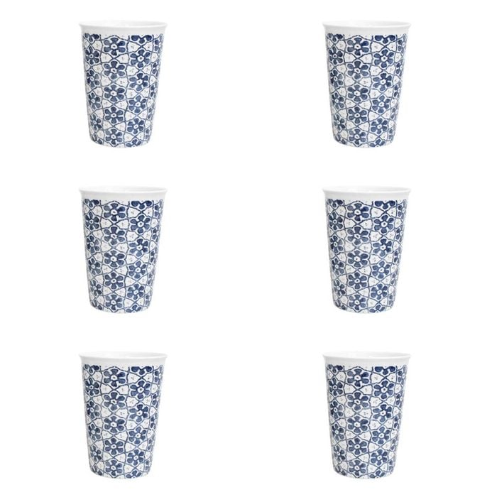 6PK LVD Ceramic Tall Cup Senoma Home/Kitchen Drinkware 13cm Assorted