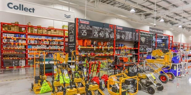 Shot of the hire shop and all the equipment that can be rented
