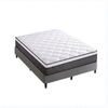 Zinus Double Dark Grey Fabric Bed Base & Pocket Spring Mattress Set, Support iCoil Eurotop