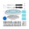 Digitel 85pcs 12 Inch Cake Decorating Supplies Kit Tool Set With Update Cake Turntable Blue