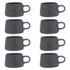 8PK Ecology Ottawa Stoneware Macchiato Cup Tableware 85ml - Stone