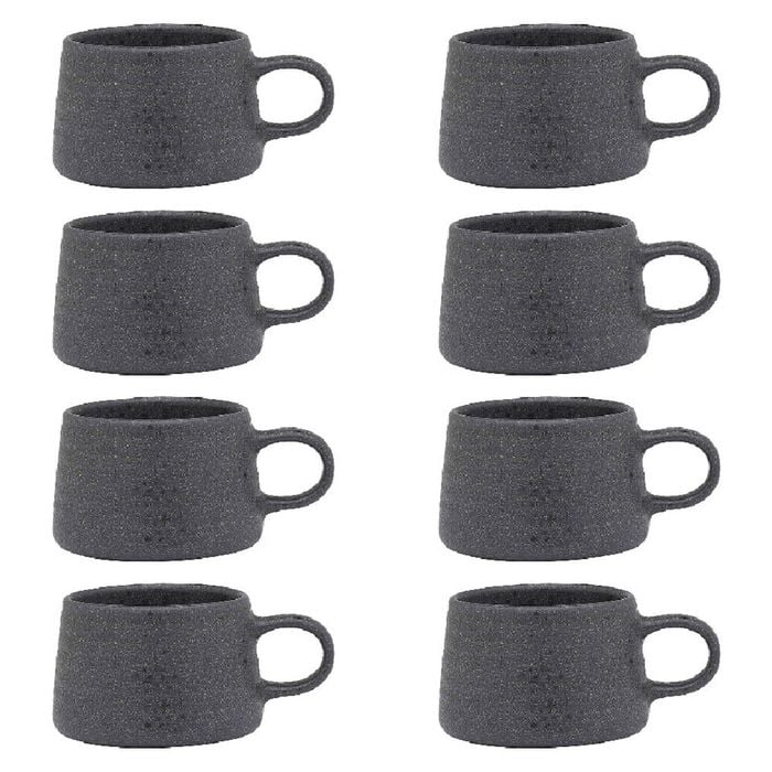 8PK Ecology Ottawa Stoneware Macchiato Cup Tableware 85ml - Stone