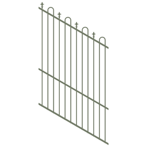 ProtectorAl 350 - 1200 x 1800mm Pale Eucalypt Raked 16-30º Loop And Spear Top Pool Fence Panel