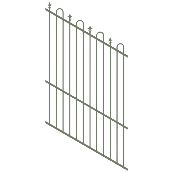 ProtectorAl 350 - 1200 x 1800mm Pale Eucalypt Raked 16-30º Loop And Spear Top Pool Fence Panel