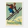 Galrie Steiermark Ski Vintage Poster Classic Winter Sports Art Print for Home Decor, Poster Only, A0 84 x 119cm (33 X 47inch)
