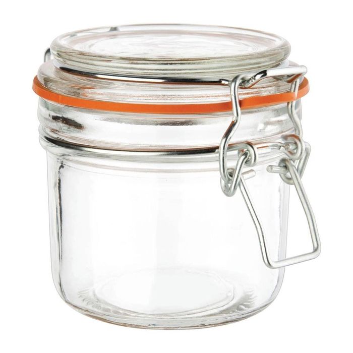 Vogue Clip Top Preserve Jars Airtight Glass Food Storage 200ml 6 Pack