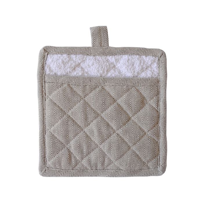 Herringbone Pot Holders - Charcoal