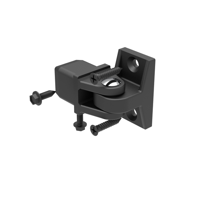 RapidFence 25 x 44 x 62mm Black Aluminium Swivel Bracket - 4 Pack