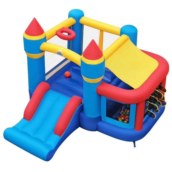 Costway Colorful Kids Inflatable Bounce House Jumping Castle - No Blower