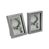 Nicola Spring Acrylic 3D Box Photo Frames with 4" x 6" Mounts - 5" x 7"  - Grey - Pack of 2
