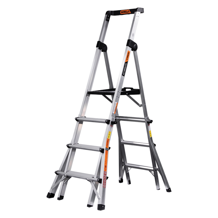 Gorilla 150kg 4-6 Step Silverback Adjustable Platform Ladder