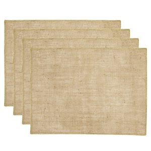 4pc Ladelle Starry Gold Lurex Jute Woven Kitchenware Placemat/Table Mat 33x45cm