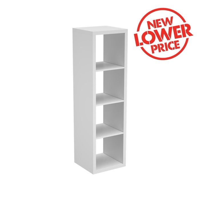 Flexi Storage Clever Cube White 1 x 4 Storage Unit