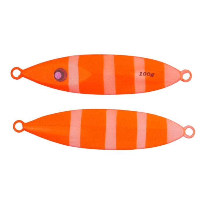 Finesse Slow Pitch Flutter Jig, 100gm, Bright Orange, 2 Pack