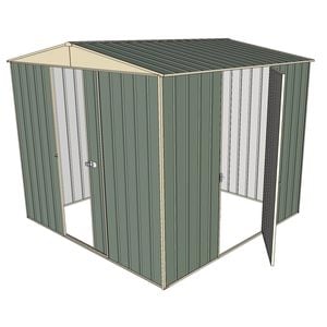 Build-a-Shed 2.3 x 2.3 x 2.3m Front Gable Dual Door Shed - Green