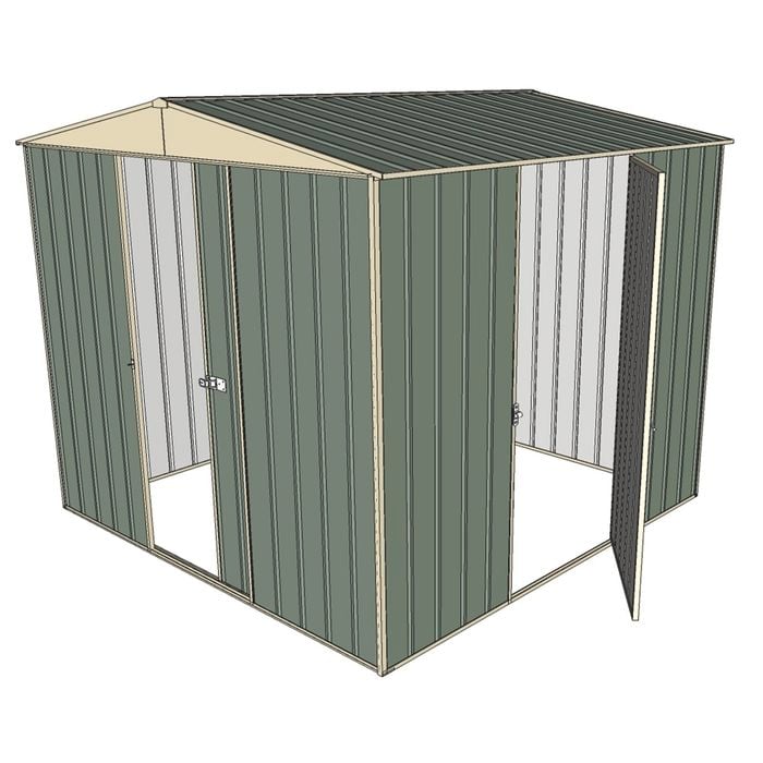 Build-a-Shed 2.3 x 2.3 x 2.3m Front Gable Dual Door Shed - Green