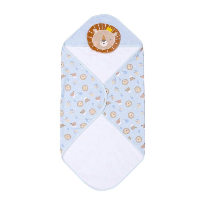 Splosh Baby/Infnat Lion Cotton Hooded Towel 79cm Blue 0+