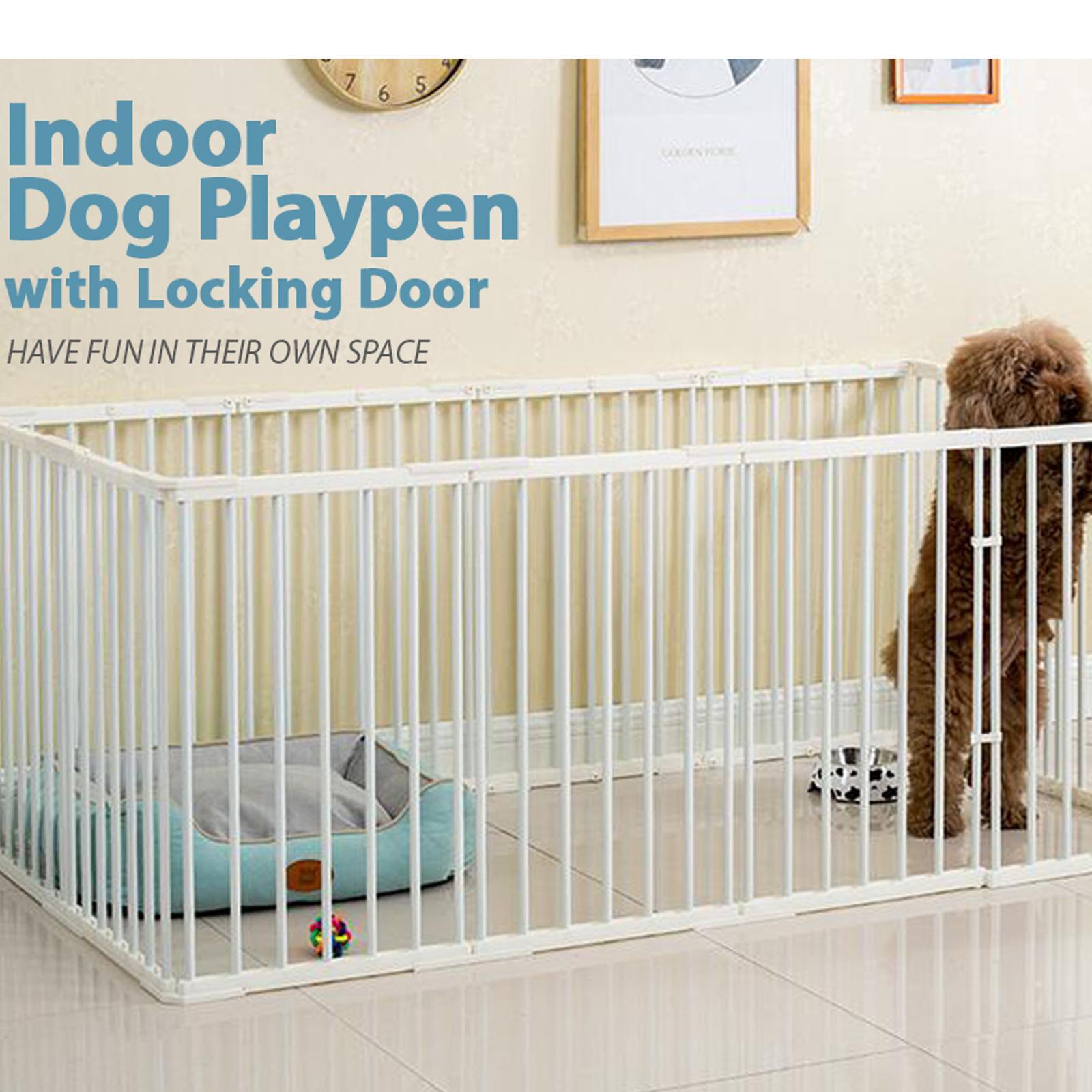 TOPET Dog Puppy Pet Playpen Enclosure 12 Panel Fence Cage Bunnings Australia