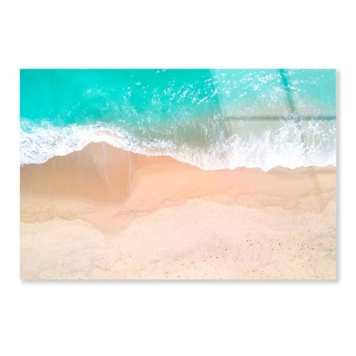 Aerial View Sandy Beach  Print 100% Australian Made 90 x 60cm  (Acrylic)